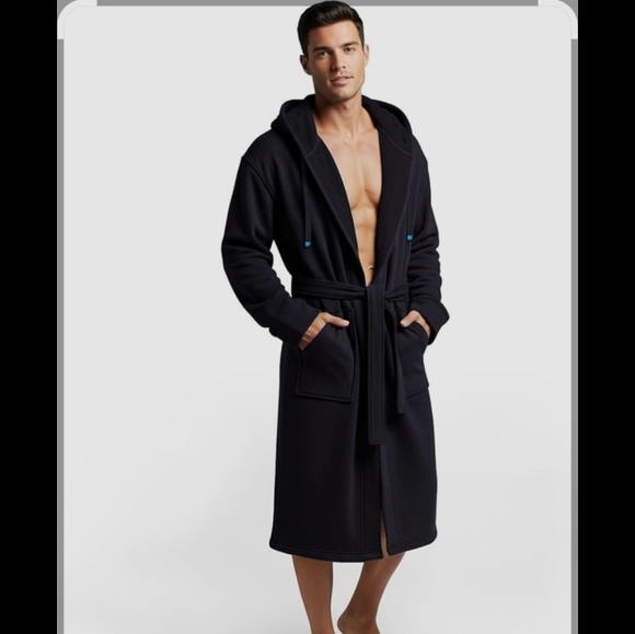 Men's Navy Robe - Picture 8 of 8